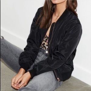 Kendall & Kylie Black Bomber Jacket
